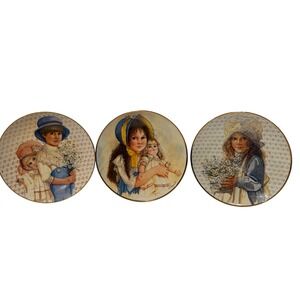 Jan Hagara Collector Plate Set of 3 Viletta Fine China Victorian Children